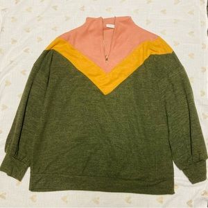 chic soul super soft sweater 2xl Pink Yellow Green Balloon Sleeve Pullover USA
